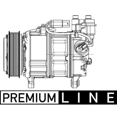 Immagine di MAHLE ORIGINAL ACP 599 000P Compressore Aria Condizionata 6VS14ec 12V R1234yf, R134a con innesto elettromagnetico MINI: Clubman, Hatchback