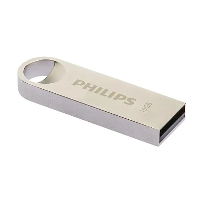 Immagine di Philips Moon Edition High Speed 2.0 Unità flash USB da 16 GB per PC, laptop, computer e data storage, velocità di lettura fino a 20 MB/s, in alluminio, portachiavi