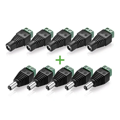 Immagine di conecto, adattatore connettore cilindrico, cilindrico 5,5 x 2,1 mm (5x) +