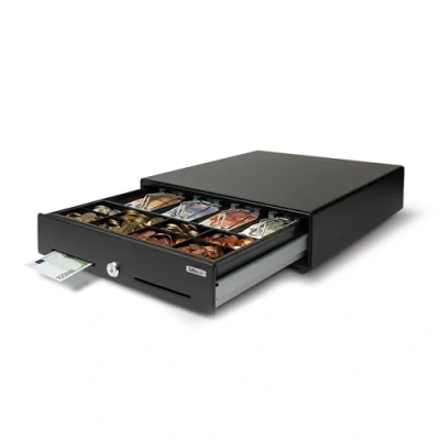 Immagine di Safescan SD 3540 Cassetto per uso standard che conserva in sicurezza i contanti, Con 4 scomparti banconote e 8 monete, connessione RJ 12, solido di 35 x 40,5 10,5 cm