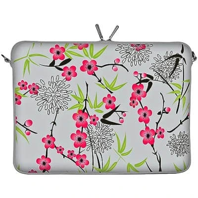 Immagine di Digittrade LS104 15 Sakura Notebook Sleeve Laptop neopren case custodia portatile borsa involucro protettivo 39,6cm (15,4 15,6 pollice) grigio
