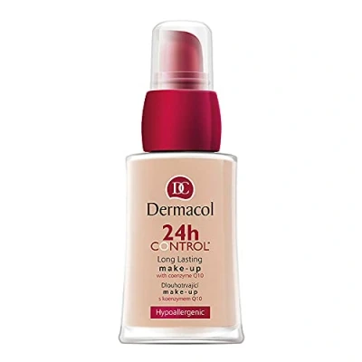 Immagine di Dermacol Fondotinta Coprente Professionale 24H Control, Liquido a Copertura Totale con Coenzima Q10, per Pelli Secche e Grasse, Lunga Durata Prova di Tocco, n. 100, 30 mL