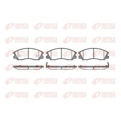 Immagine di REMSA 0771.32 Kit pastiglie freno Assale anteriore con contatto segnalazione usura foglio adesivo accessori HYUNDAI: Terracan, H 1 Van