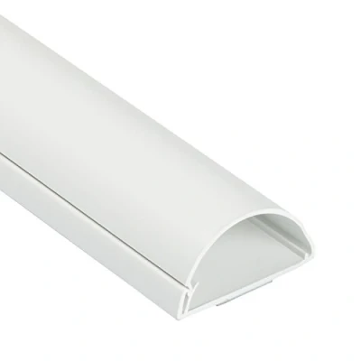 Immagine di D Line 1M5025W, Canalina Coprifili, Per Cavi, Passacavi Pavimento, Canale Battiscopa, Muro 50 x 25 mm 1 m Lunghezza Bianco