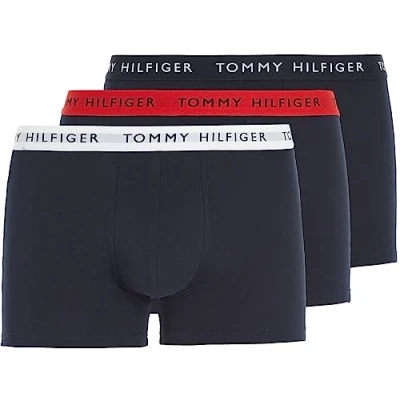 Immagine di Tommy Hilfiger Trunk 3 PACK Culotte, Uomo, Taglia: Small, Desert sky/white/primary red