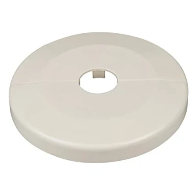 Immagine di 2 Pezzi rosette singole per termosifone, diametro esterno grande 85mm, rosetta copritubo, copri collari tubi, copritermosifone (16mm, bianco crema RAL 9001)