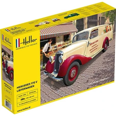 Immagine di Heller HEL80736 1:24 MB 170 Leiferwagen Scala Modello kit, Non verniciato