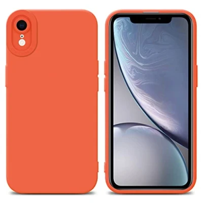 Immagine di Cadorabo Custodia compatibile con Apple iPhone XR in FLUID ARANCIONE Coperchio protettivo silicone TPU flessibile