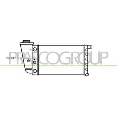 Immagine di PRASCO AB017R002 Radiatore motore Alluminio 520 248 23 Alette di raffreddamento montate meccanicamente FIAT: Panda I Hatchback, LANCIA: Y10