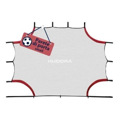 Immagine di HUDORA Parete per goal Small Rete da versatile con 4 fori bersaglio rinforzati Robusta chiusura Velcro più opzioni di gioco qualità training e