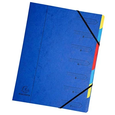 Immagine di Exacompta 54072E Classificatori con Punti Metallici, 24x32 cm, Blu