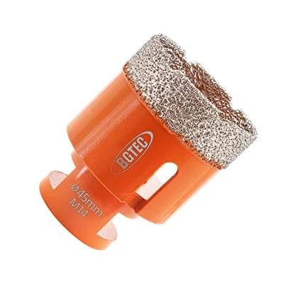 Immagine di BGTEC Punte per trapano diamantate a secco da 45 mm con filettatura M14 piastrelle in pietra di porcellana Mattone marmo ceramico