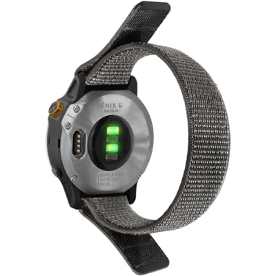 Immagine di INF cinturino compatibile con Garmin Fenix 7X/6X/5X/3/D2 Bravo/Descent MK1, per orologi Garmin, di ricambio in nylon, cinturini larghi 26 mm
