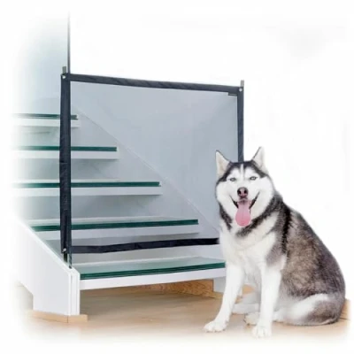 Immagine di InnovaGoods Rete di Protezione per Animali Domestici Petinu, Barriera Sicura, Installazione Facile, Adatta Cani e Gatti, 112x73 cm, Multicolore, Cotone