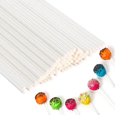 Immagine di LABUYI 50 pezzi Bastoncini per cake pops,Bastoncini Lecca Lecca,Cake Pop Stick,Cake pops in Carta,Bastoncini Leccalecca,per Dolci,Lecca lecca,Cottura Fai da te,Bianco,10cm*3.5mm