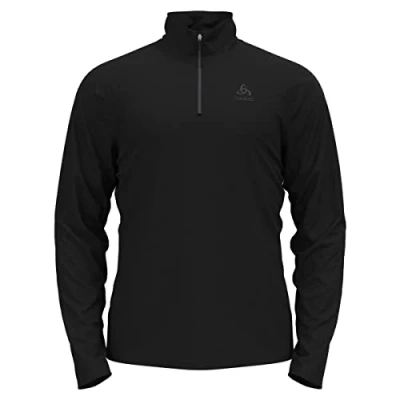 Immagine di ODLO MID Layer 1/2 Berra Felpa in pile, Uomo, Taglia: 54/56, Black