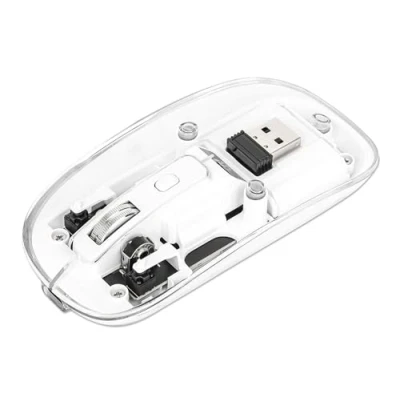 Immagine di Manhattan Mouse MH trasparente 4D, Bianco (Senza fili), Mouse, Trasparente,