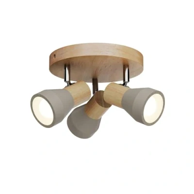 Immagine di Faretto &#039;Filiz&#039; dimmerabile (Scandinavo) colore Grigio ad es. Cucina (3 luci, E14) di Lindby Lampada da incasso, plafoniera, applique