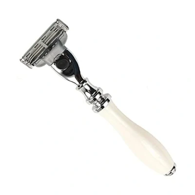 Immagine di Parker Mach 3 Compatible Razor White resin handle mod. 111W M3