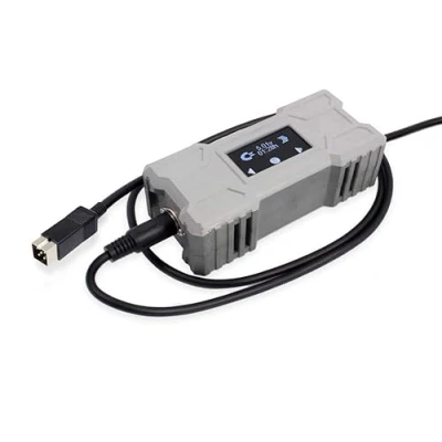 Immagine di RetroPower PSU C128 OLED Digital International Alimentatore di ricambio per Commodore 128, display OLED, sensore touch, spina EU/UK/AU