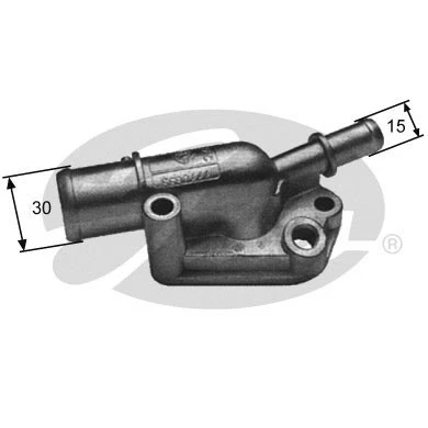 Immagine di GATES TH09287G1 Termostato motore 87 con guarnizioni alloggiamento FIAT: Punto I Hatchback, Palio Weekend