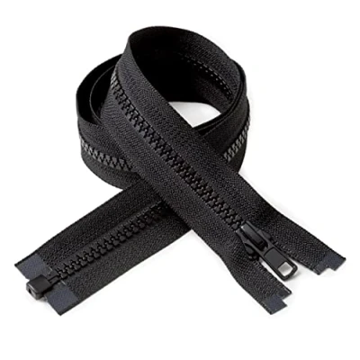 Immagine di IPEA Cerniera Lampo misura #5 Varie Lunghezze 2 pezzi Due Cerniere Divisibili per Abbagliamento Arredamento Cucito Giacche Zip Lunga 50 cm Larghezza 30 mm Colore Nero