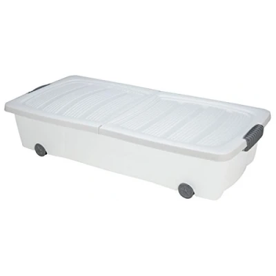 Immagine di Contenitore sottoletto con rotelle, 40 o 60 litri, colore: bianco, (80 x 17 cm, litri)