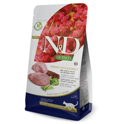 Immagine di 2 x 1,5 kg Farmina N&amp;D Grain Free Quinoa Weight Management Agnello, &amp; Broccoli