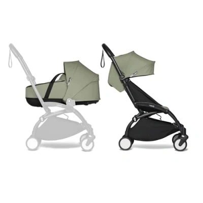 Immagine di Passeggino Completo BABYZEN YOYO2 Include YOYO Navicella (Olive), Telaio (Nero) &amp; Rivestimento colorato 6+ (Olive) Per Bambini fino a 22 kg