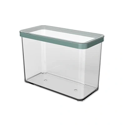 Immagine di Rotho Loft Barattolo rettangolare da 2,1 l, con coperchio e guarnizione, in plastica alimentare (PP), senza BPA, 20,0 x 10,0 14,2 cm