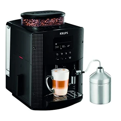 Immagine di Krups Macchina da caffè completamente automatica (1,8 l, 15 bar, display LCD, sistema cappuccino automatico) Zobel