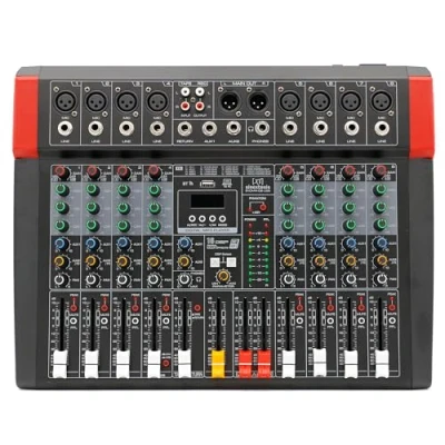 Immagine di SINEXTESIS Mixer Audio/Scheda Audio 8 canali, multieffetto DSP, interfaccia USB, Lettore MP3 integrato per riprodurre e registrare, Connettività Bluetooth (EVOMIX 08 USB)