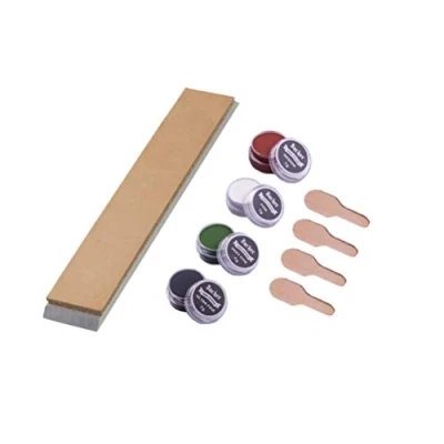 Immagine di Bacher Coramella in Cuoio con Composto, Set Strop per Affilare ad Angolo Fisso (Strop + 4x Composto Lucidante)