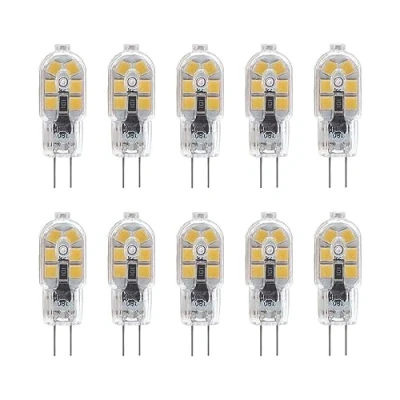 Immagine di WULUN Lampadina LED G4, 2 W, 200 lumen, AC 220 240 V, equivalente a 20 luce bianca calda 3000 K, angolo di diffusione 360 gradi, non dimmerabile, 10 pezzi