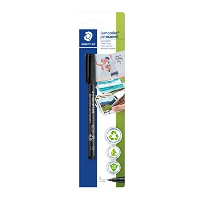 Immagine di Staedtler Lumocolor 313 9 BK 1 Marcatore indelebile Nero resistente allacqua: Sì