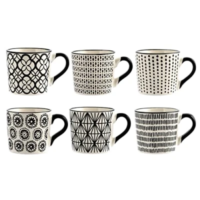 Immagine di H&amp;h set 6 tazze t vhera in stoneware cc 220