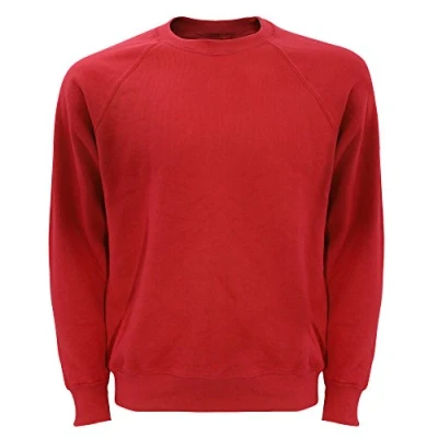 Immagine di Fruit of the Loom Raglan Sweatshirt Felpa, Rosso (Red), XL Uomo