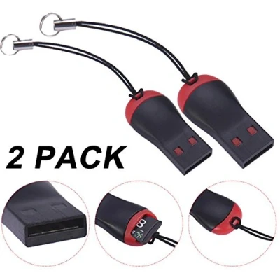 Immagine di Protastic, lettore USB 2.0 per memory card micro SD con portachiavi, ideale GoPro, Xiaomi, videocamere SJCAM