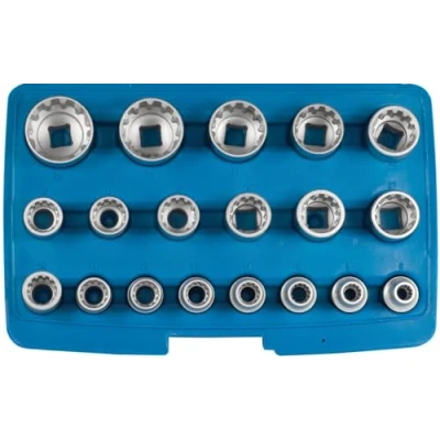 Immagine di SW Stahl 05650L Set bussole 19 Spline Acciaio al cromo vanadio 1/2 Quadrato