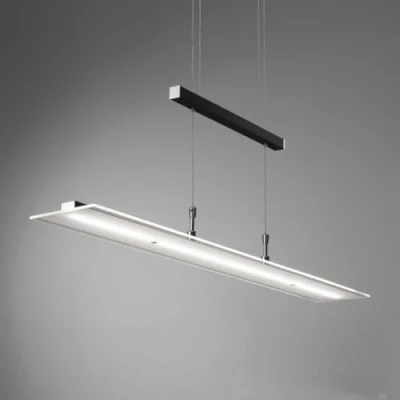 Immagine di B.K.Licht Lampadario LED a sospensione, luce dimmerabile, lampada da soffitto regolabile in altezza per cucina, calda, metallo color nero, 1 integrata 20W I 230V IP20