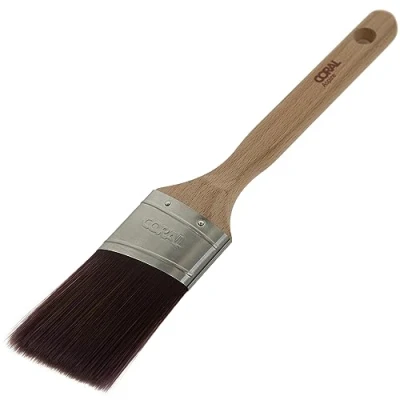 Immagine di Coral Aspire 31773 Pennello professionale da 5,1 cm, taglio angolato con profilo ovale americano lungo per un rapido e accurato, finitura ultra liscia emulsione commerciale o manico in