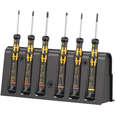 Immagine di Wera 1550/6 ESD Kit cacciaviti 6 parti Taglio, Croce Phillips, TORX Plus, Microstix