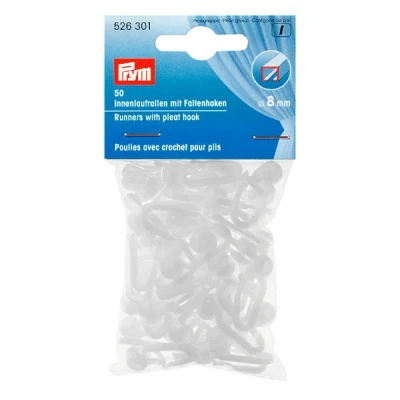 Immagine di Rotelle di scorrimento interne con gancio, 50 pz Prym bianco