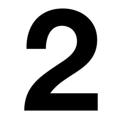 Immagine di Adesivo con numero 2 di colore nero, altezza 10 cm, casa autoadesivo, da incollare, per esterni, cassetta delle lettere, porta I resistente alle intemperie, kfz_673_2
