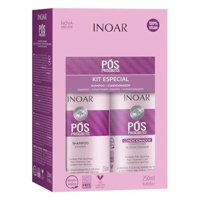 Immagine di Inoar, Duo Pos Progress, shampoo e balsamo, kit da 250 ml