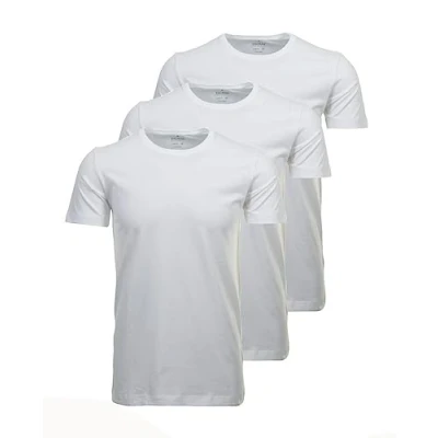 Immagine di RAGMAN Confezione doppia da 2 magliette uomo con scollo rotondo, Bianco (confezione 3), XL