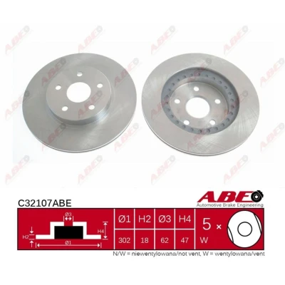 Immagine di SAKURA 604 20 3910 Disco freno Assale anteriore 302 18 ventilazione interna TOYOTA: RAV4 I SUV