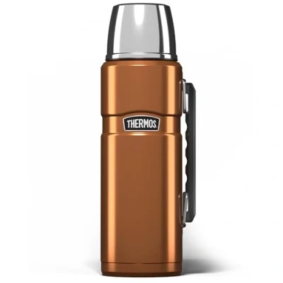 Immagine di Thermos Stainless King Borraccia multiuso da 1,2 l, in stile originale, può essere utilizzata come tazza viaggio o bottiglia d&#039;acqua isolata per spostamenti quotidiani e avventure nel