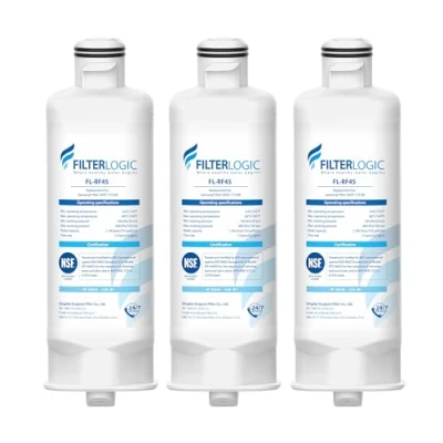 Immagine di Filterlogic DA97 17376B Refrigerator Water Filter, Replacement for Samsung Genuine HAF QIN/EXP, 17376B, 08006C, QIN (Pack of 3)