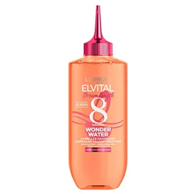 Immagine di L&#039;Oréal Paris Elvital Cura per capelli lisci, senza siliconi, tempo di posa risciacquare, Dream Length 8 secondi Wonder Water Lamar, 1 x 200 ml